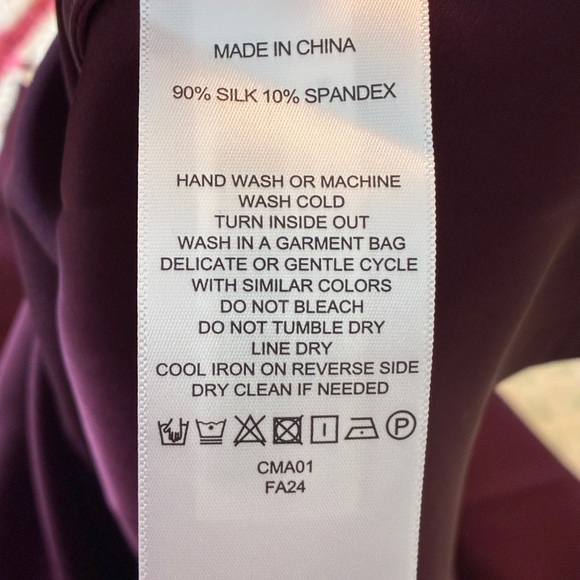 Quince Washable Stretch Silk Tank Midi Dress in Wine Tasting Size XS - Picture 8 of 13